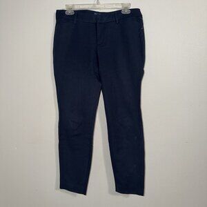 Old Navy Womens Pixie Straight Pants Ankle Navy Blue Size 8